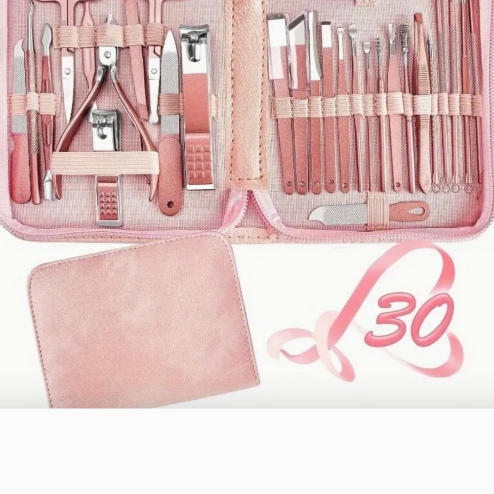 30-Piece Pink Manicure Set